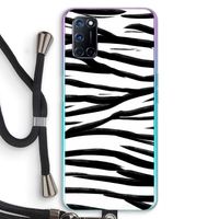 Zebra pattern: Oppo A72 Transparant Hoesje met koord