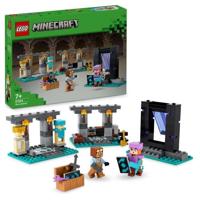 LEGO 21252 Minecraft The Armory, speelgoed met wapensmeden met videogamekarakters, Alex minifiguur