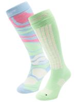 Poederbaas Skisokken Dames 2-pack Ice Blue-35/38