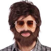 pruik Berry met baard en snor