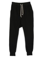 Rick Owens Kids pantalon de jogging en coton à lien de resserrage - Noir