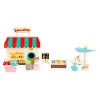 Small Foot - houten meeneem speelwinkel poppenhuis, 15dlg.
