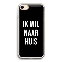 Ik wil naar huis - Zwart: iPhone 7 Transparant Hoesje