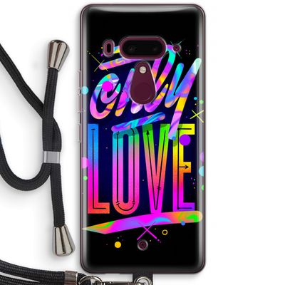Only Love: HTC U12+ Transparant Hoesje met koord