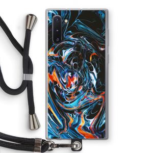 Black Unicorn: Samsung Galaxy Note 10 Transparant Hoesje met koord