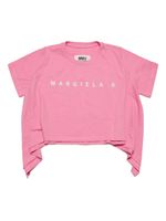 MM6 Maison Margiela Kids t-shirt asymétrique à logo imprimé - Rose