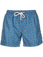 PENINSULA SWIMWEAR short de bain à imprimé graphique - Bleu