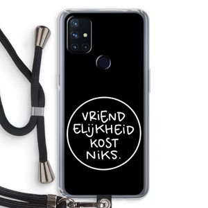 Vriendelijkheid: OnePlus Nord N10 5G Transparant Hoesje met koord