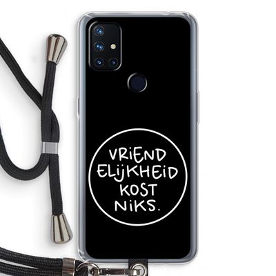 Vriendelijkheid: OnePlus Nord N10 5G Transparant Hoesje met koord
