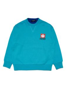 DSQUARED2 KIDS sweat réversible à logo imprimé - Bleu