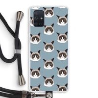 It's a Purrr Case: Samsung Galaxy A71 Transparant Hoesje met koord
