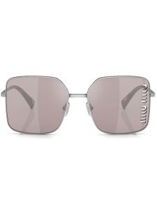 Miu Miu Eyewear lunettes de soleil à monture carrée - Argent