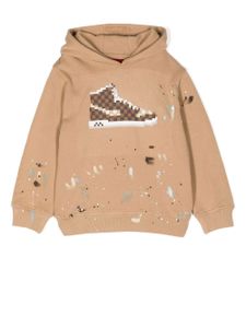 Mostly Heard Rarely Seen 8-Bit hoodie à imprimé Checker Louis - Marron