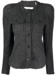 MARANT ÉTOILE cardigan en laine mélangée à épaulettes - Gris