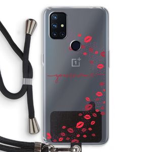 Kusjes: OnePlus Nord N10 5G Transparant Hoesje met koord