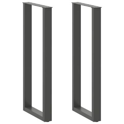 Bartafelpoten 2 st U-vormig 40x(110-111) cm staal antraciet