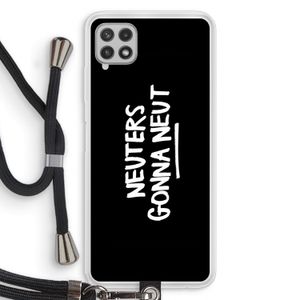 Neuters (zwart): Samsung Galaxy A22 4G Transparant Hoesje met koord