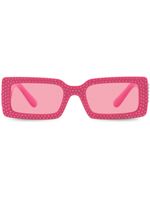 Dolce & Gabbana Eyewear lunettes de soleil à monture rectangulaire - Rose - thumbnail