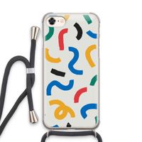 Illustratieve pop 2: iPhone 7 Transparant Hoesje met koord
