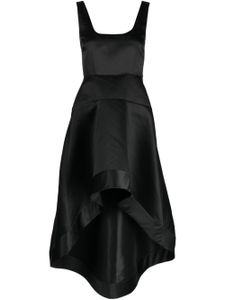 Cynthia Rowley satin-finish high-low midi dress - Noir