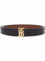 Burberry ceinture en cuir réversible à boucle logo - Noir