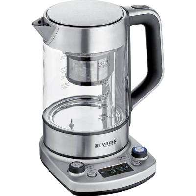 Severin 3422 Waterkoker Snoerloos, Oververhittingsbeveiliging Aantal/Volume: 1.7 l RVS (geborsteld)