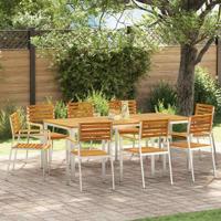 Tuinstoel 8 pcs Olie naturel Massief Acaciahout