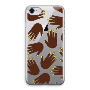 Hands dark: iPhone 8 Transparant Hoesje