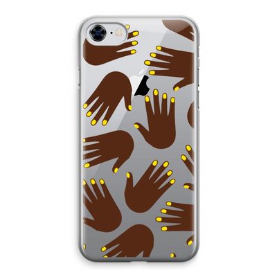 Hands dark: iPhone 8 Transparant Hoesje