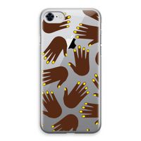 Hands dark: iPhone 8 Transparant Hoesje