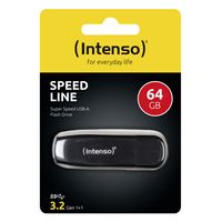 Intenso Speed Line USB flash drive 64 GB USB Type-A 3.2 Gen 1 (3.1 Gen 1) Zwart - thumbnail