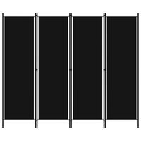 vidaXL Kamerscherm met 4 panelen 200x180 cm zwart - thumbnail