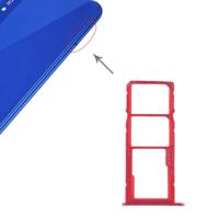 SIM-kaart lade + SIM-kaart lade + micro SD-kaart voor Huawei Honor Play 8A (rood)