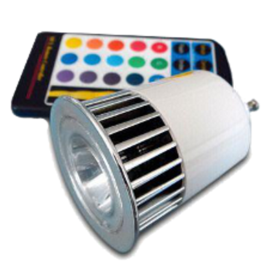 Led GU10 RGB spot 5W incl AB
