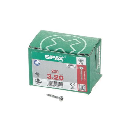 Spax bolkop t10 3,0x20(200)