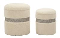 BLADERDEEG MET OPBERGRUIMTE SAINT-MORITZ CRÈMESET 2 STUKS CM Ø 40X47-32X38