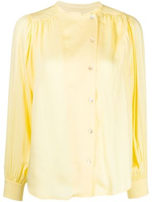 Yves Salomon blouse à fronces - Jaune