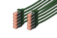 Digitus DK-1644-020-G-10 RJ45 Netwerkkabel, patchkabel CAT 6 S/FTP 2.00 m Groen Folie afscherming, Afscherming totaal, Afgeschermd, Halogeenvrij, Simplex, - thumbnail