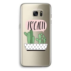 I love cacti: Samsung Galaxy S7 Edge Transparant Hoesje