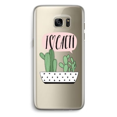 I love cacti: Samsung Galaxy S7 Edge Transparant Hoesje