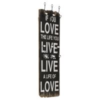 VidaXL Wandkapstok met 6 haken LOVE LIVE 120x40 cm - thumbnail