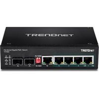 Trendnet TI-PG62 Unmanaged Gigabit Ethernet (10/100/1000) Power over Ethernet (PoE) Zwart netwerk-sw