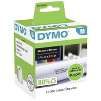 DYMO S0722400 Rol met etiketten 89 x 36 mm Papier Wit 520 stuk(s) Permanent hechtend Verzendetiketten