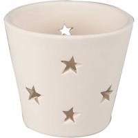 Creativ Company Waxinelichthouder, h: 6,5 cm, d 7 cm, wit, 12 stuk/ 1 doos
