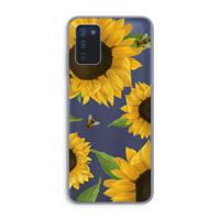 Sunflower and bees: Samsung Galaxy A03s Transparant Hoesje