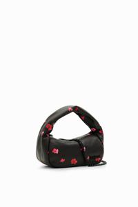 Gewatteerde tas bloemen S - BLACK - U