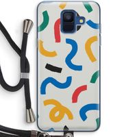 Illustratieve pop 2: Samsung Galaxy A6 (2018) Transparant Hoesje met koord