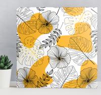 Scandinavische canvas schilderij tropische plant