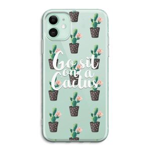 Cactus quote: iPhone 11 Transparant Hoesje