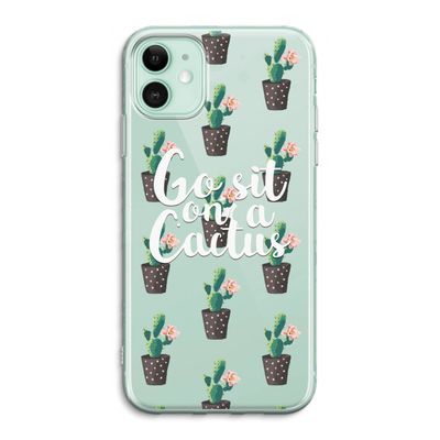 Cactus quote: iPhone 11 Transparant Hoesje